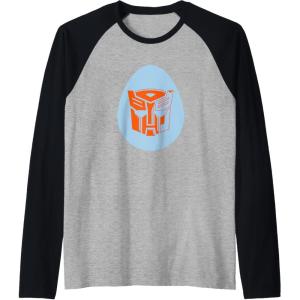 Transformers Autobot Egg Happy Easter Raglan Baseball Tee(Black/Athletic Heather)
