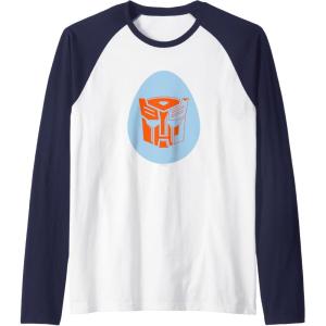 Transformers Autobot Egg Happy Easter Raglan Baseball Tee(Navy Blue/White)