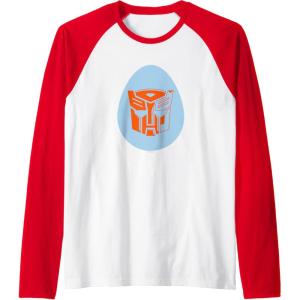 Transformers Autobot Egg Happy Easter Raglan Baseball Tee(Red/White)