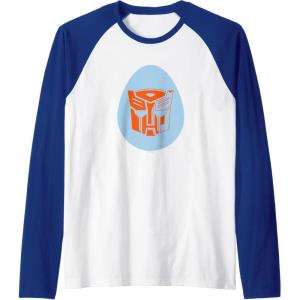 Transformers Autobot Egg Happy Easter Raglan Baseball Tee(Royal Blue/White)