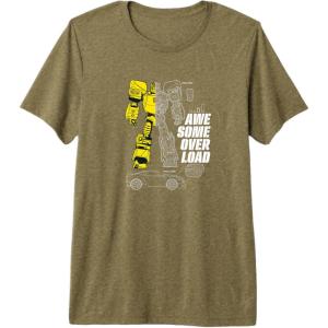 Transformers Bumblebee Awesome Overload Split Premium Tri-blend T-Shirt(Olive Green)