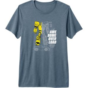 Transformers Bumblebee Awesome Overload Split Premium Tri-blend T-Shirt(Slate Grey)