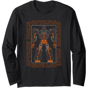 Transformers Halloween Optimus Prime Skeleton Box Long Sleeve T-Shirt(Black)