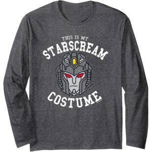 Transformers Halloween This is My Starscream Costume Long Sleeve T-Shirt(Dark Heather Grey)