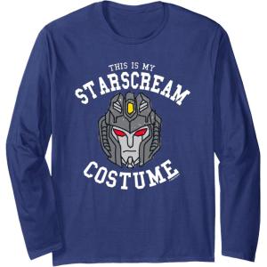 Transformers Halloween This is My Starscream Costume Long Sleeve T-Shirt(Navy Blue)