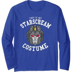 Transformers Halloween This is My Starscream Costume Long Sleeve T-Shirt(Royal Blue)