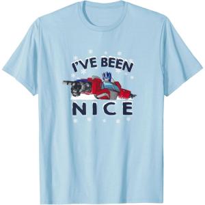 Transformers I’ve Been Nice Optimus Prime Portrait T-Shirt(Baby Blue)