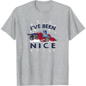 Transformers I’ve Been Nice Optimus Prime Portrait T-Shirt(Heather Grey)