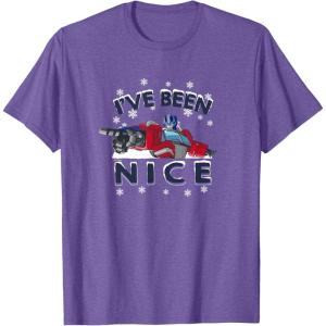 Transformers I’ve Been Nice Optimus Prime Portrait T-Shirt(Purple Heather)