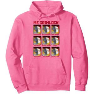 Transformers Me Grimlock Emotions Pullover Hoodie(Bright Pink)