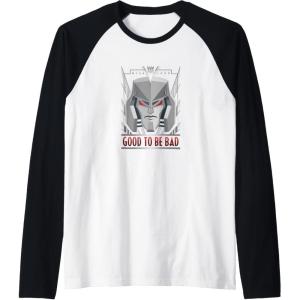 Transformers Megatron Good to Be Bad Raglan Baseball Tee(Black/White)