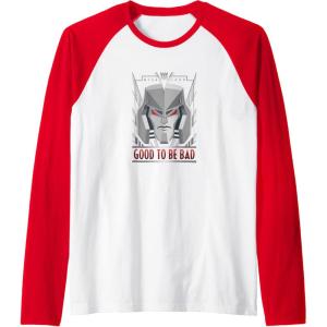 Transformers Megatron Good to Be Bad Raglan Baseball Tee(Red/White)