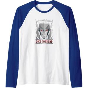 Transformers Megatron Good to Be Bad Raglan Baseball Tee(Royal Blue/White)