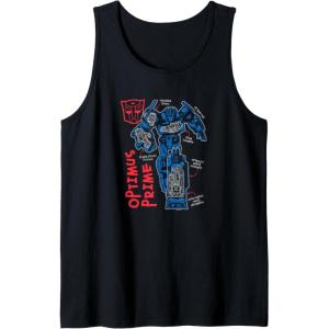 Transformers Optimus Prime Running Doodle Tank Top(Black)