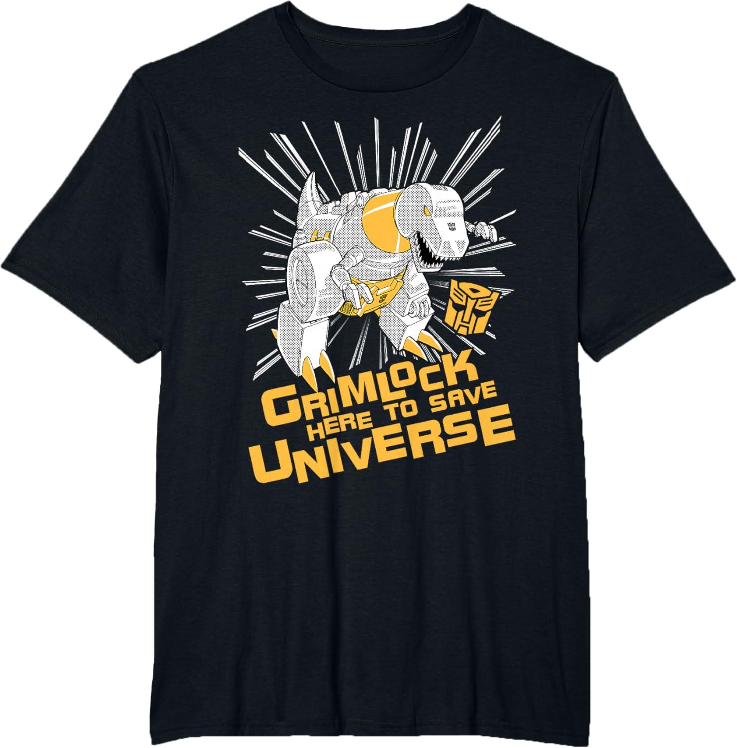 imageTransformers Grimlock Here to Save Universe Retro Vintage TShirt SmallBlack