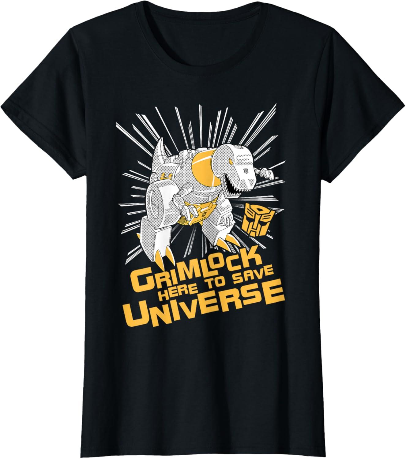 imageTransformers Grimlock Here to Save Universe Retro Vintage TShirt SmallBlack