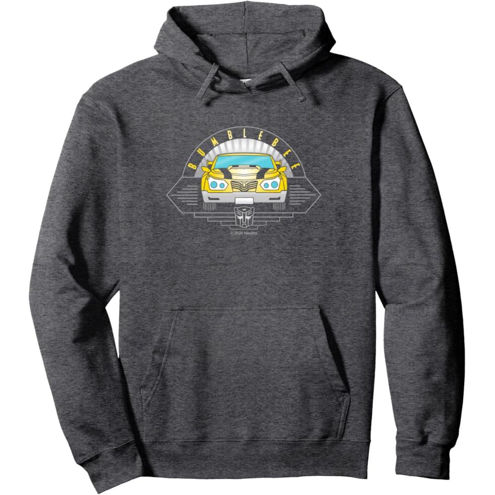 imageTransformers Bumblebee Car Line Art Pullover HoodieDark Heather Grey