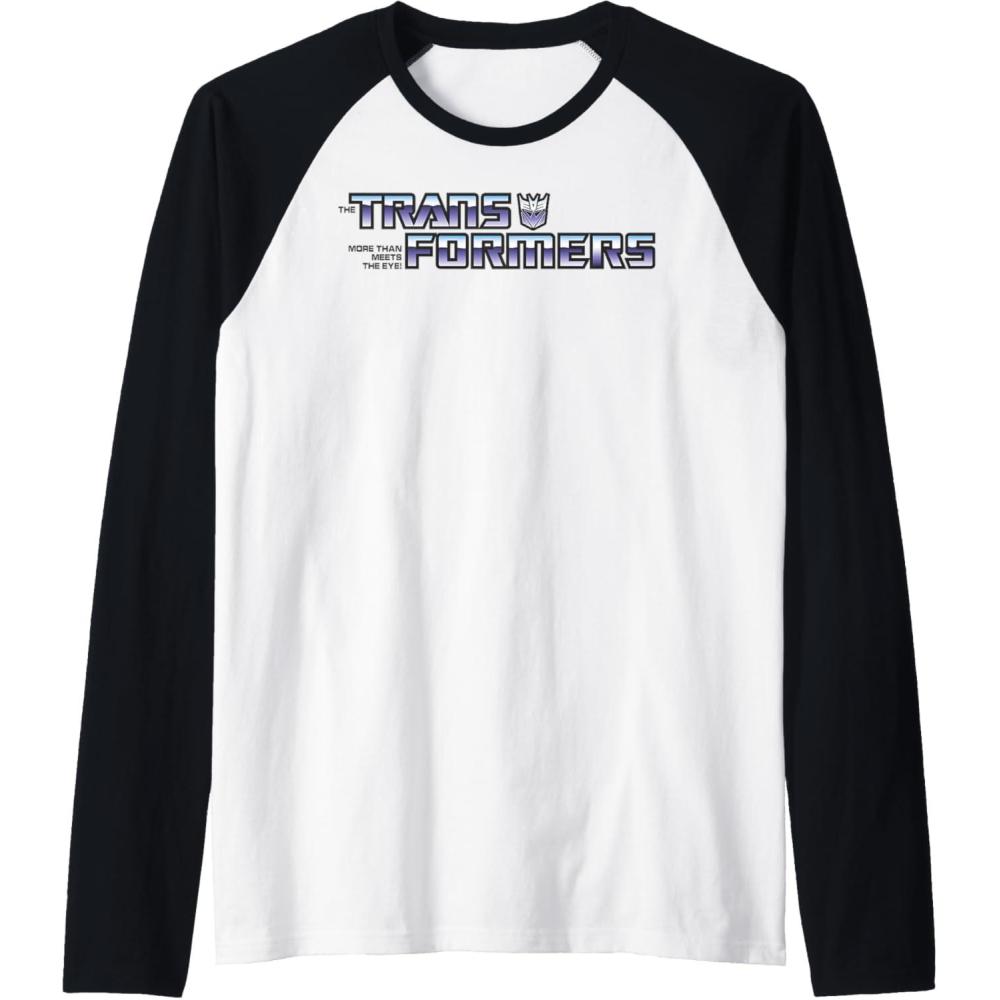 imageTransformers Purple Gradient Logo Raglan Baseball TeeBlackWhite