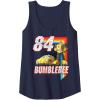 Transformers Bumblebee ’84 Retro Rainbow Stripe Tank Top(Navy Blue)