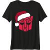 Transformers Christmas Autobots Santa Hat Logo Premium Tri-blend T-Shirt(Black)