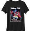 Transformers Optimus Prime I Want You Retro Black Cartoon T-Shirt(Black)
