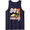 Transformers Bumblebee ’84 Retro Rainbow Stripe Tank Top(Navy Blue)