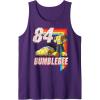 Transformers Bumblebee ’84 Retro Rainbow Stripe Tank Top(Purple)