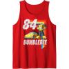 Transformers Bumblebee ’84 Retro Rainbow Stripe Tank Top(Red)