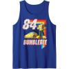 Transformers Bumblebee ’84 Retro Rainbow Stripe Tank Top(Royal Blue)