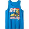 Transformers Bumblebee ’84 Retro Rainbow Stripe Tank Top(Sapphire Blue)