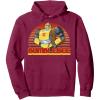 Transformers Bumblebee Retro Stripes Vintage Portrait Pullover Hoodie(Burgundy)