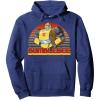 Transformers Bumblebee Retro Stripes Vintage Portrait Pullover Hoodie(Navy Blue)