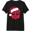 Transformers Christmas Autobots Santa Hat Logo Premium Tri-blend T-Shirt(Black)