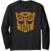 Transformers Halloween Autobot Pumpkin Fill Mask Long Sleeve T-Shirt(Black)