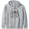 Transformers Megatron Vintage Big Face Zip Hoodie(Heather Grey)