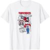 Transformers Optimus Prime Transformation Comic Strip T-Shirt(White)