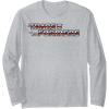 Transformers Red Gradient Classic Vintage Logo Long Sleeve T-Shirt(Heather Grey)