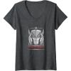 Womens Transformers Megatron Good To Be Bad V-Neck T-Shirt(Dark Heather Grey)