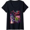 Womens Transformers: War for Cybertron Autobot Panels V-Neck T-Shirt(Black)