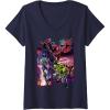 Womens Transformers: War for Cybertron Autobot Panels V-Neck T-Shirt(Navy Blue)