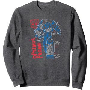 Transformers Optimus Prime Running Doodle Sweatshirt(Dark Heather Grey)
