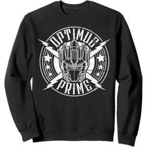 Transformers Optimus Prime Vintage Rock Lightning Logo Sweatshirt(Black)