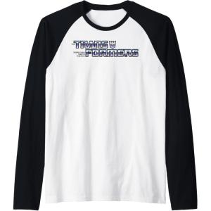 Transformers Purple Gradient Logo Raglan Baseball Tee(Black/White)