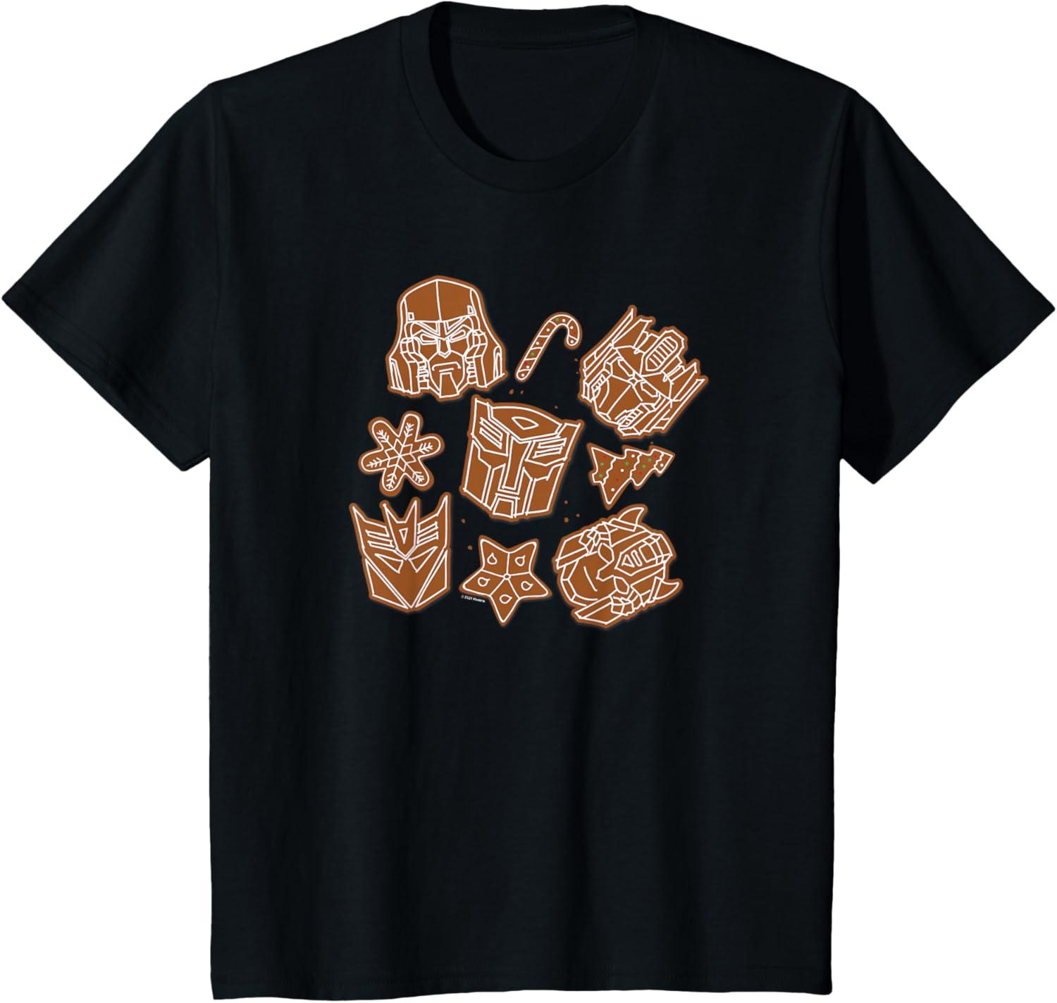 imageTransformers Christmas Gingerbread Cookies TShirtBlack