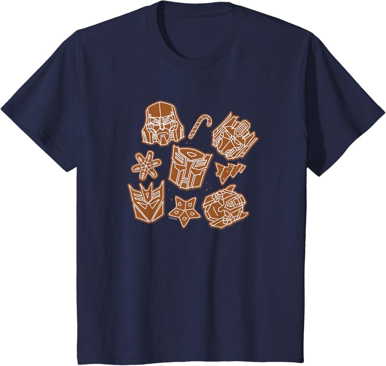 imageTransformers Christmas Gingerbread Cookies TShirtNavy Blue