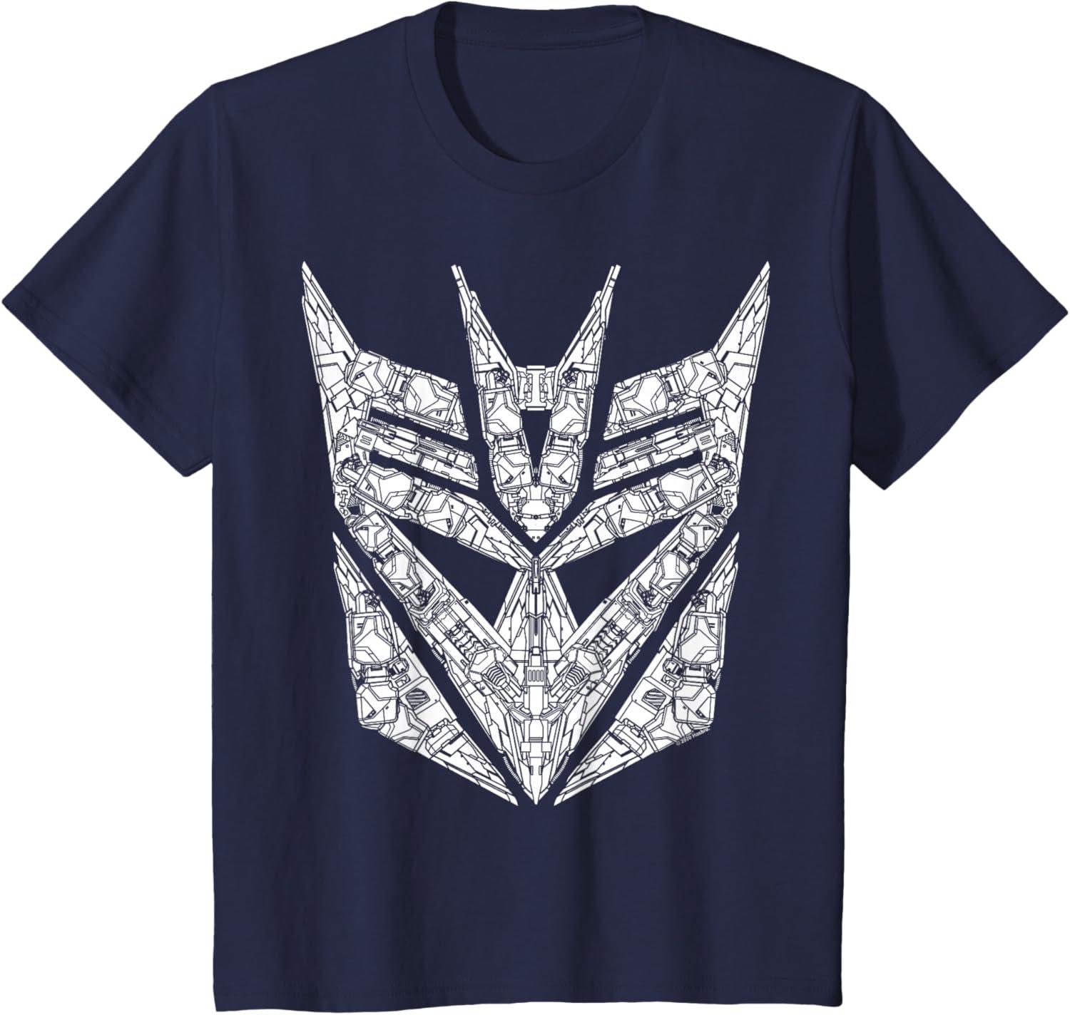 imageTransformers Decepticons Detailed Logo TShirt SmallNavy Blue