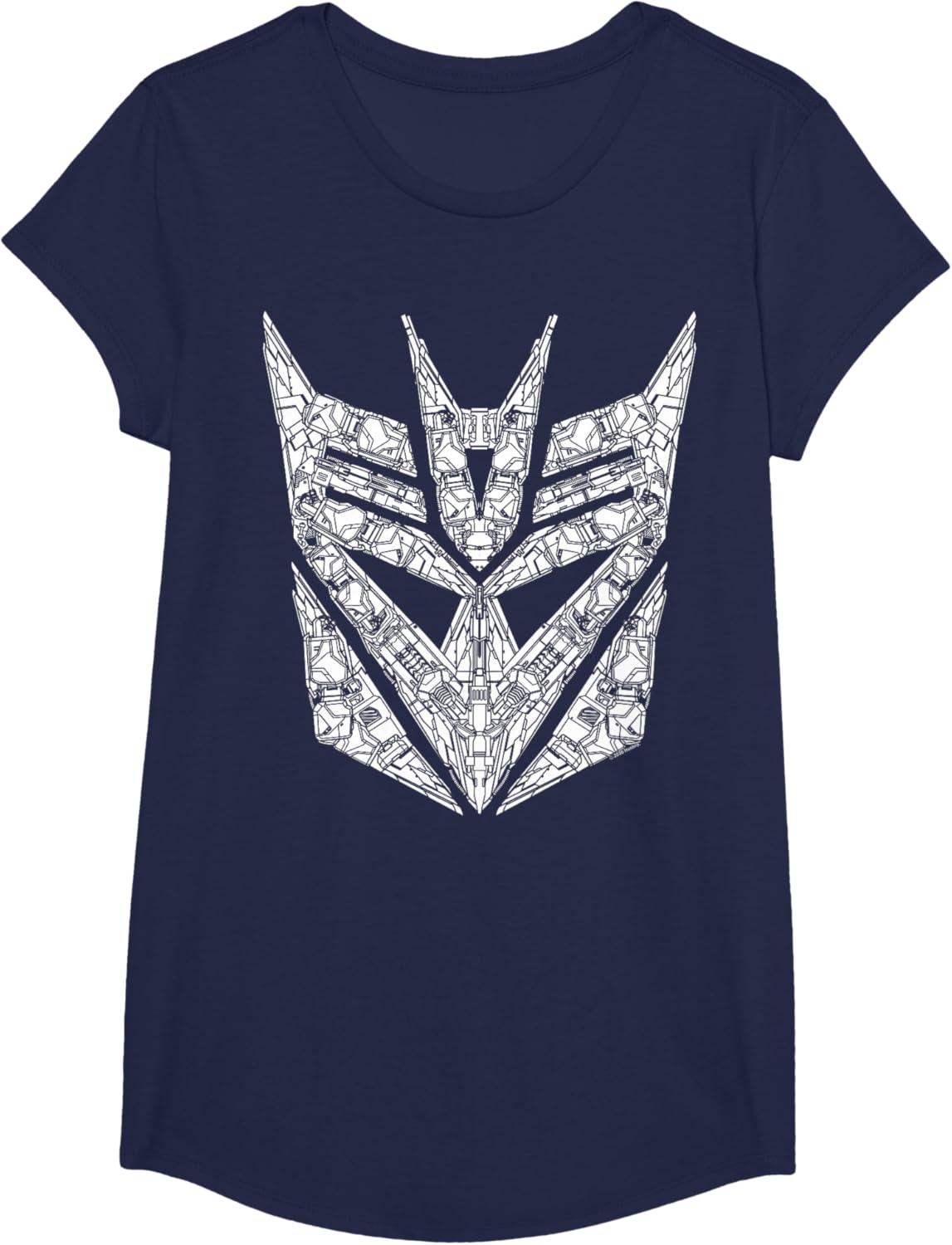 imageTransformers Decepticons Detailed Logo TShirt SmallNavy Blue