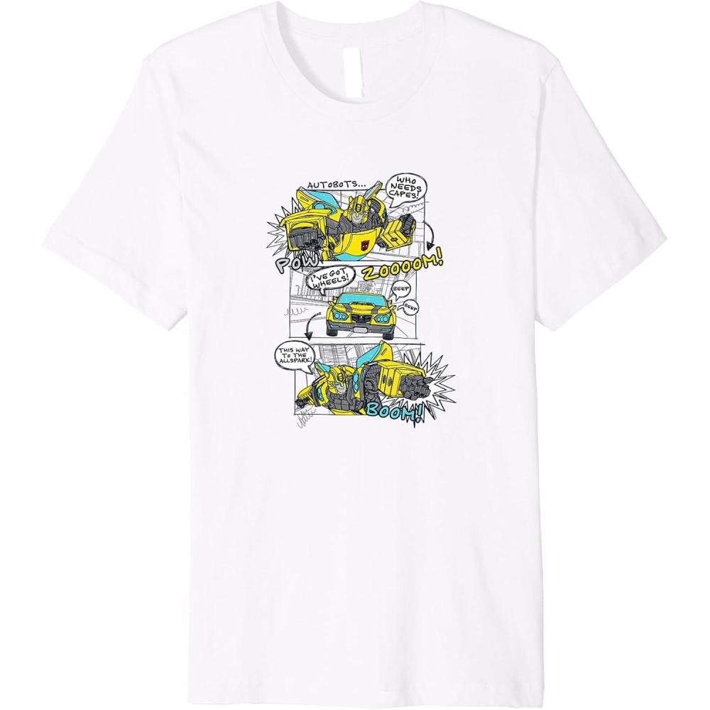 imageTransformers Bumblebee Action Comic Strip Premium TShirt