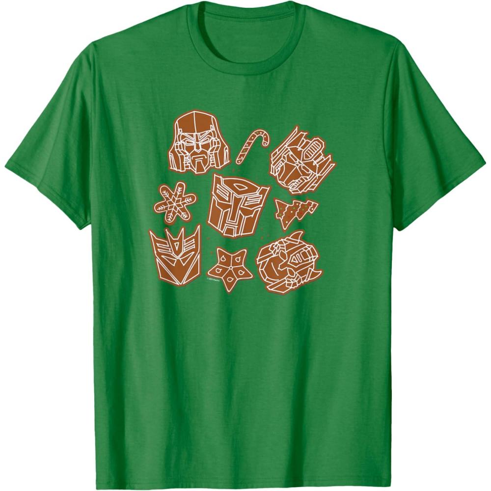 imageTransformers Christmas Gingerbread Cookies TShirtKelly Green