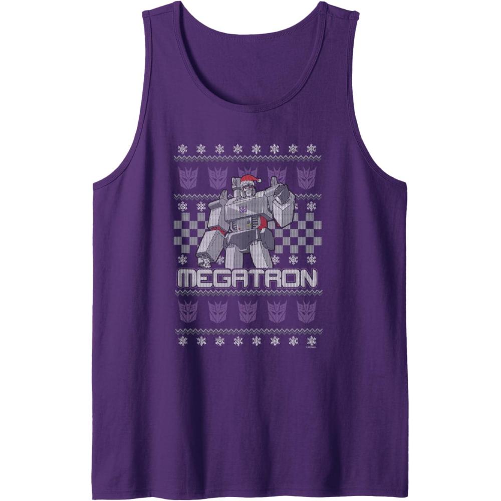 imageTransformers Christmas Megatron Ugly Sweater Tank TopPurple